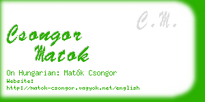 csongor matok business card